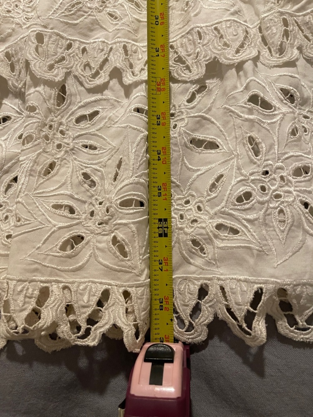 Double D Ranch Cream Tiered Battenberg Lace Maxi Skirt - Picture 12 of 12
